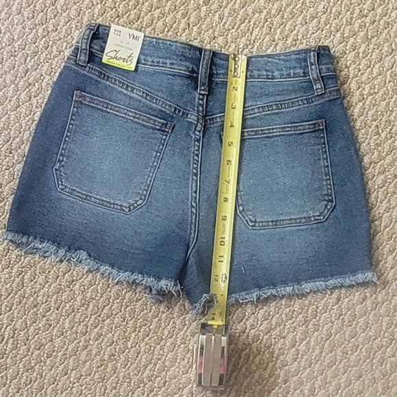 High Rise Button Fly Denim Daisy Dukes Denim Cutoff Shorts Size 7/28 NEW - Picture 3 of 6
